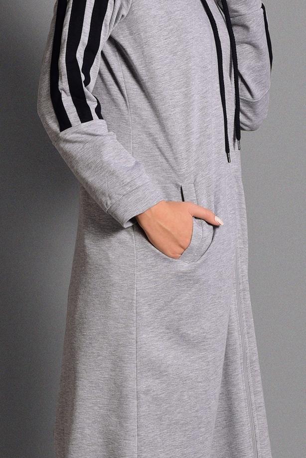 Tesettür giyim  ÇİZGİ DETAYLI SPOR CEKET 5028  - TRENDTESETTÜR