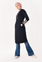 Tesettür giyim LACİVERT ÇİZGİ DETAYLI SPOR CEKET 5028 