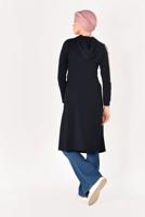 Tesettür giyim LACİVERT ÇİZGİ DETAYLI SPOR CEKET 5028 