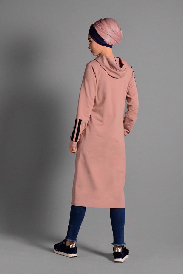 Tesettür giyim  ÇİZGİ DETAYLI SPOR CEKET 5028  - TRENDTESETTÜR