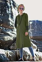 Hijab clothing GREEN STRIPPED SPORT JACKET 5028 