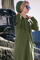 Hijab clothing GREEN STRIPPED SPORT JACKET 5028 