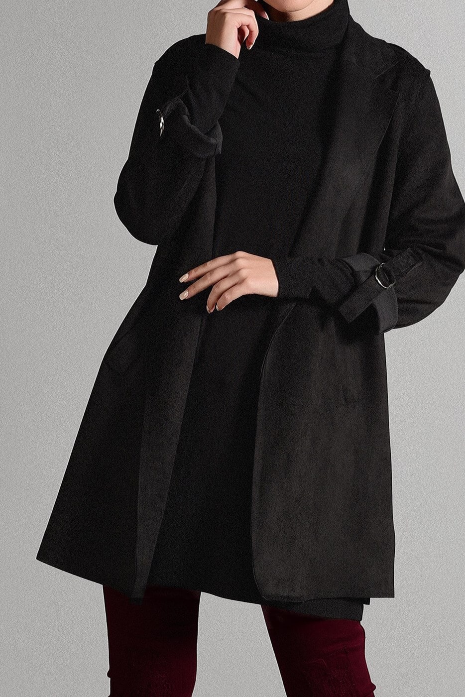 Hijab clothing BLACK SUEDE JACKET 5187 