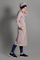 Tesettür giyim MOR ÇİZGİLİ FERMUARLI SPOR CEKET 6028 