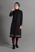 Hijab clothing BLACK BEADED JACKET 6435 