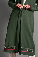 Hijab clothing KHAKI BEADED JACKET 6435 