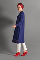 Hijab clothing NAVY BLUE BEADED JACKET 6435 