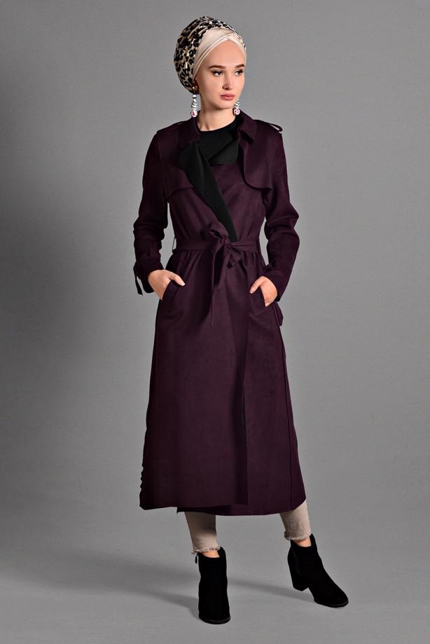 Vêtements hijab  TIE-WAIST SUEDE JACKET 7832  - TRENDTESETTÜR