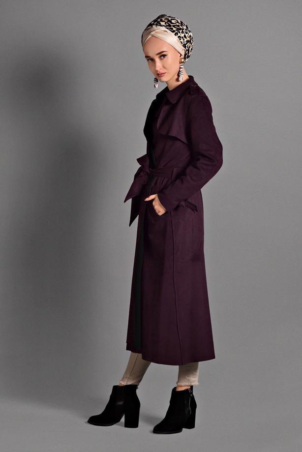 Vêtements hijab  TIE-WAIST SUEDE JACKET 7832  - TRENDTESETTÜR