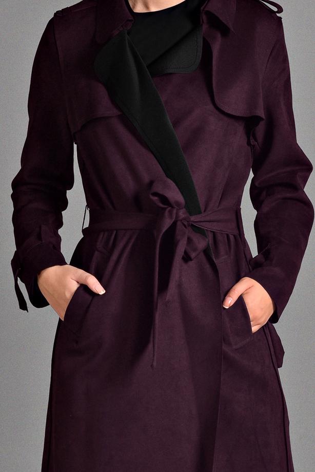 Vêtements hijab  TIE-WAIST SUEDE JACKET 7832  - TRENDTESETTÜR
