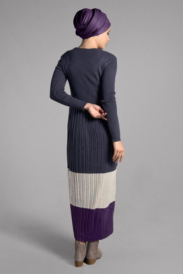 Vêtements hijab  PLEATED KNIT DRESS 734  - TRENDTESETTÜR
