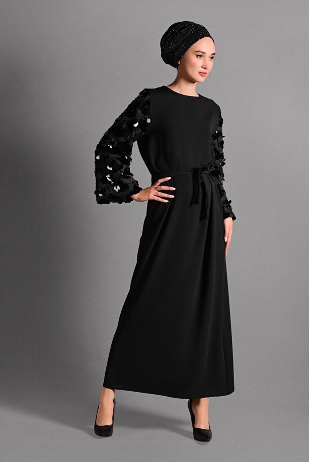 Vêtements hijab  SEQUINED DRESS 2621 - TRENDTESETTÜR