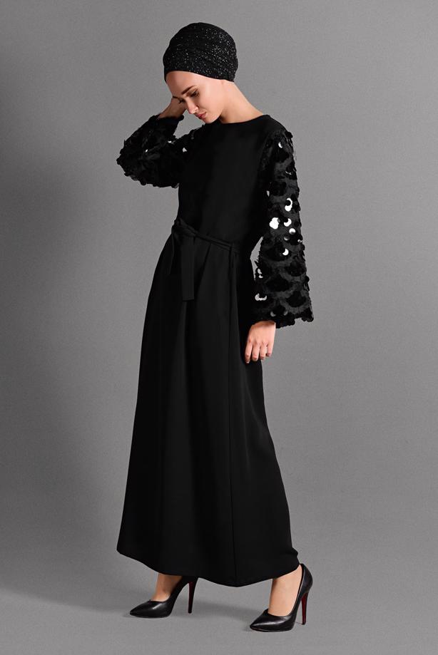 Vêtements hijab  SEQUINED DRESS 2621 - TRENDTESETTÜR