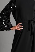 Vêtements hijab NOIR ROBE À SEQUINS 2621 