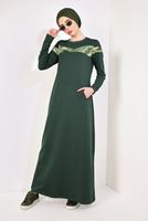 Vêtements hijab KAKI ROBE SPORT EN CAMOUFLAGE 2628