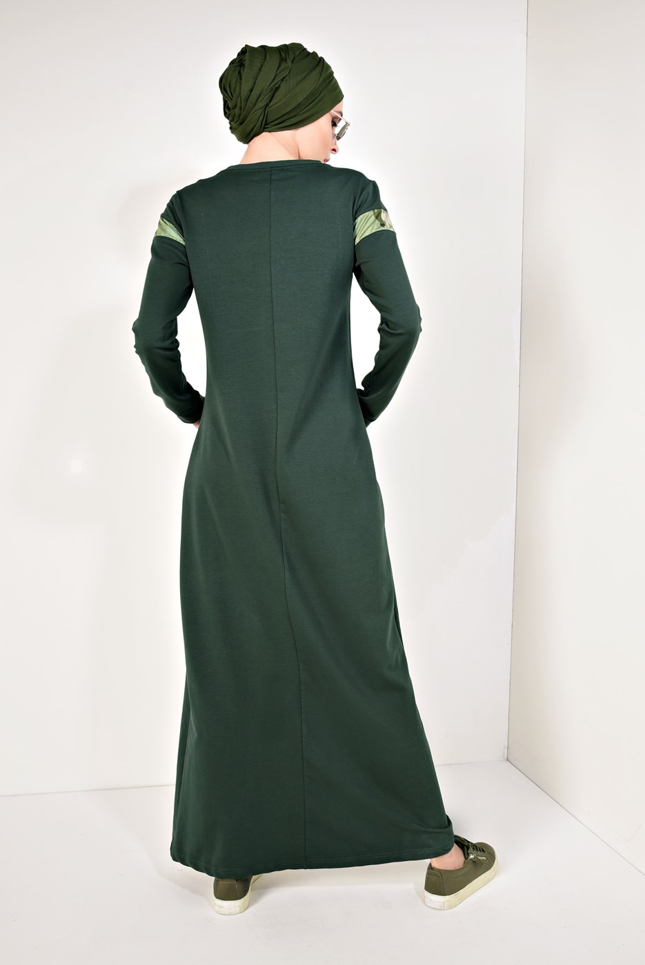 Vêtements hijab KAKI ROBE SPORT EN CAMOUFLAGE 2628