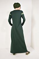 Vêtements hijab KAKI ROBE SPORT EN CAMOUFLAGE 2628