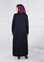 Vêtements hijab BLEU MARINE ROBE À BRODÉE 2742	
