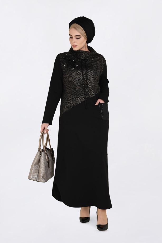 Vêtements hijab OR ROBE À SEQUINS À COL BOULE 2760  - TRENDTESETTÜR