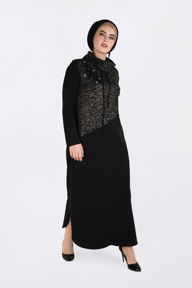 Vêtements hijab OR ROBE À SEQUINS À COL BOULE 2760  - TRENDTESETTÜR