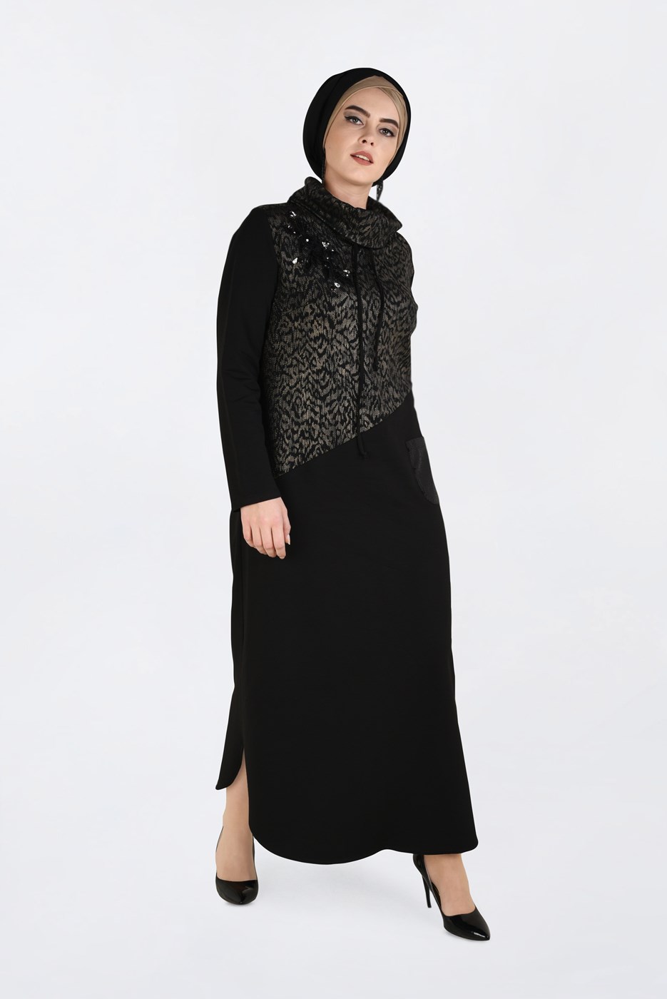 Vêtements hijab OR ROBE À SEQUINS À COL BOULE 2760 