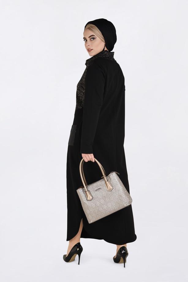 Vêtements hijab OR ROBE À SEQUINS À COL BOULE 2760  - TRENDTESETTÜR