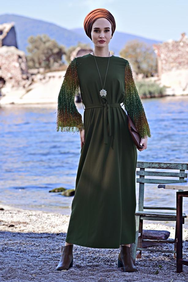 Vêtements hijab  FRINGED DRESS 4931  - TRENDTESETTÜR