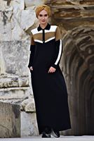 Vêtements hijab NOIR ROBE SPORT À COL CHEMISE 6328 