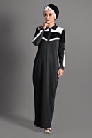 Vêtements hijab GRIS ROBE SPORT À COL CHEMISE 6328 
