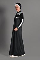 Vêtements hijab GRIS ROBE SPORT À COL CHEMISE 6328 