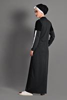 Vêtements hijab GRIS ROBE SPORT À COL CHEMISE 6328 