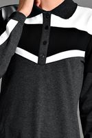 Vêtements hijab GRIS ROBE SPORT À COL CHEMISE 6328 