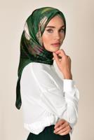 Hijab clothing GREEN ALVİNA DIGITAL SCARF 9943 
