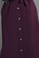 Tesettür giyim MÜRDÜM BELİ KEMERLİ DÜĞME DETAYLI ETEK  518-1