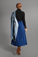 Tesettür giyim LACİVERT KEMER DETAYLI SÜET ETEK 018 