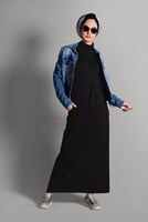 Tesettür giyim SİYAH CEPLİ SPOR ETEK 2510
