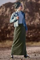 Hijab clothing KHAKI SPORT SKIRT WITH POCKETS 2510
