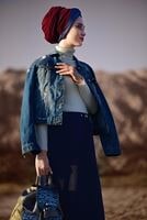 Tesettür giyim LACİVERT CEPLİ SPOR ETEK 2510