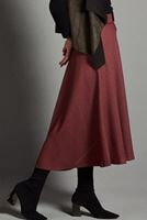 Tesettür giyim TABA KEMERLİ KEÇE KUMAŞ ETEK 4039