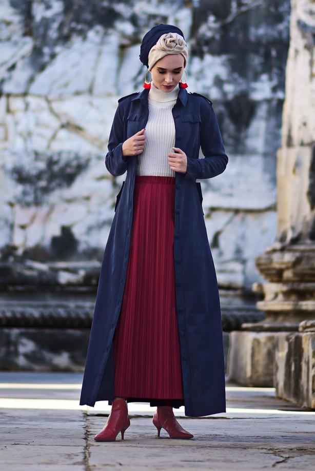 Vêtements hijab  PLEATED KNIT SKIRT 5091  - TRENDTESETTÜR