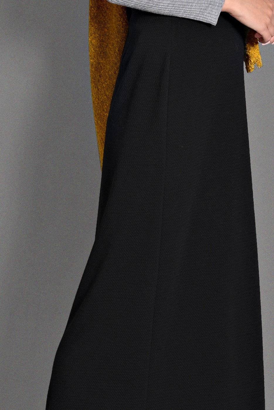 Tesettür giyim SİYAH YÜKSEK BEL ETEK 6087 