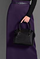 Tesettür giyim MOR ETEK UCU VOLANLI KEMERLİ ETEK 6099 