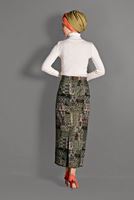 Tesettür giyim KAHVE DESENLİ ETEK 6105