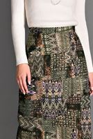 Tesettür giyim KAHVE DESENLİ ETEK 6105