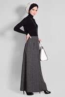 Tesettür giyim SİYAH CEP DETAYLI ETEK 6114 