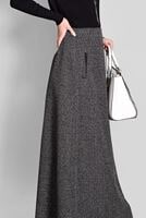 Tesettür giyim SİYAH CEP DETAYLI ETEK 6114 