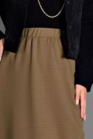 Tesettür giyim KAHVE BELİ LASTİKLİ ETEK 6147 