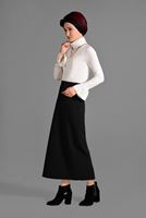 Hijab clothing BLACK HIGH WAIST TUBE SKIRT 9819 