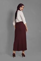 Hijab clothing CLARET RED HIGH WAIST TUBE SKIRT 9819 