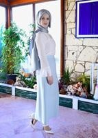 Vêtements hijab BLEU JUPE À HAUTE-TAILLE 9819 